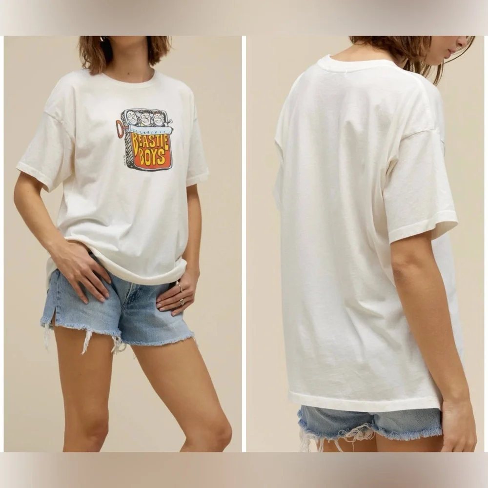 NWT Daydreamer Beastie Boys Sardines Merch Tee - vintage white - Small *IR*
